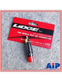 LIDGE YM-250F ตัวดำ ท้ายยางแดง ปลั๊ก RCA ตัวผู้ YM250 F แจ็คอาร์ซีเอตัวผู้ ปลั๊ก RCA สำหรับเข้าสาย ต่อ สายสัญญาณ YM250F เอไอ-ไพศาล