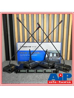 PROEUROTECH UHF124 ไมค์ลอยตั้งโต๊ะ4ตัว ก้านยาว60CM UHF 124 UHF-124 ไมค์ประชุม ชุดประชุมไร้สาย ไมค์ประชุมไร้สาย ความถี่ใหม่ กสทช เอไอ-ไพศาล