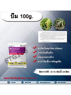 บีม 100g. ไตรไซคลาโซล สารกำจัดเชื้อรา โรคใบไหม้ โรคเน่าคอรวง โรคในข้าว โรคพืช เชื้อรา
