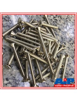 ถุง20ตัว สกรู FH 8X1.5" น็อต8X1.5นิ้ว น็อตหัวแบน น็อตประกอบตู้ลำโพง น็อต