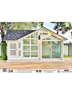 🏡 🐈 บ้านแมวติดแอร์ " 𝐍𝐎𝐑𝐃𝐈𝐂 𝐒𝐓𝐘𝐋𝐄 " ฟังก์ชั่นครบ หลังใหญ่ กระจกบานใหญ่เปิดรับแสงธรรมชาติได้ดี โทนบ้านสีขาวทำให้ดูเรียบง่าย สบายตามากขึ้น 