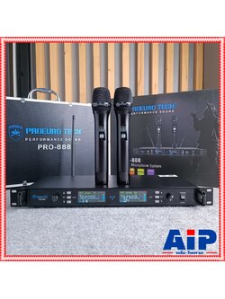 แถมกระเป๋า PROEUROTECH PRO-888 ไมค์ลอยคู่ ไมค์โครโฟนไร้สาย ปรับความถี่ได้ คลื่นความถี่ UHF โปรยูโรเทค PRO 888 PRO888 PRO EUROTECH เอไอ-ไพศาล