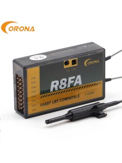 รีซีฟ Corona R8FA 2.4Ghz 8CH Fasst ใช้กับ T6EX T8FG 10CG 14SG 4PKS