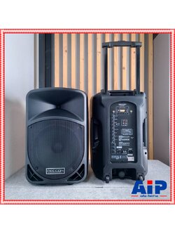 1ใบ DECCON AK12-201 (NO.02) ลำโพง12นิ้ว ไมค์ลอยUHF ลําโพงเคลื่อนที่พร้อมไมค์ ตู้ลำโพงเอนกประสงค์แบบล้อลาก รองรับระบบ บูลทูธ พร้อมไมค์ ลอย 2 ตัว AK12 201 AK12201 เอไอ-ไพศาล