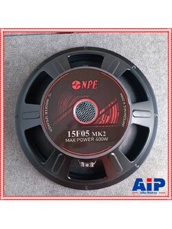 1ดอก NPE 15F05 ลำโพง15นิ้ว ดอกลำโพง 15 นิ้ว โครงปั้ม 15F05 MK2 (PA 15) 400 วัตต์ เอ็นพีอี รุ่น 15F 05 15F-05 เอไอ-ไพศาล