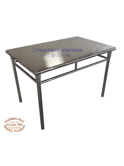 โต๊ะสเตนเลส-มุมโค้ง รุ่นพรีเมียม 110 ซม.