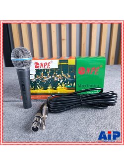 NPE PRO-58 ไมค์สาย พร้อมสายไมค์ ยาว 4.5 เมตร ไมค์สาย ไมโครโฟนไดนามิค MICROPHONE Dynamic ไมค์ เอ็นพีอี PRO 58 PRO58 เอไอ-ไพศาล