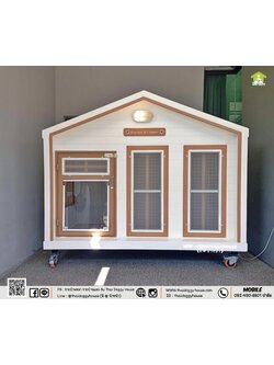 บ้านหมา บ้านแมว " 𝐍𝐎𝐑𝐃𝐈𝐂 𝐒𝐓𝐘𝐋𝐄 " มีตะแกรงเหล็ก มุ้งลวด พร้อมประตูบานสวิง ให้น้องๆเข้า-ออกเองได้ อากาศถ่ายเทได้ดี 🐶😽 ✨