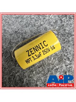 1ตัว ZENNIC C3.3/250V MPT สีเหลือง Cเสียงแหลม คาปาซิเตอร์ คอนเดนเซอร์ ซีเสียงแหลม ซ๊3.3/250โวลต์ ซีตัดเสียงแหลม เอไอ-ไพศาล