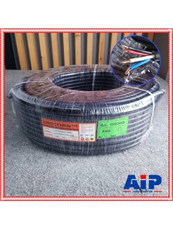 ขด100เมตร UNICORN PA4x2.5mm สายลำโพงกลมสีดำ สายลำโพง 4x2.5 สายลำโพงกลมดำ สายลำโพงกลางแจ้ง สายลำโพง 2.5mm เอไอ-ไพศาล