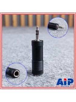 1ตัว ปลั๊ก TR STEREO ท้าย แจ็คโฟนไมค์ ตัวเมีย / แจ็คไมค์ ออก AUX 3.5 แจ็คต่อ ตัวแปลง MIC ไมค์ เป็น TR สเตอริโอ AUX 3.5mm. Adapter MIC to 3.5mm / ตัวทดไมค์ ตัวลดไมค์