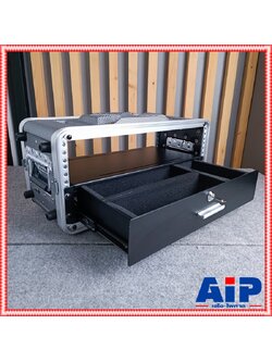 กล่อง RACK ABS 4USD KEVLAR ใส่ไมค์ลอย ลึก9นิ้ว พร้อม ลิ้นชักใส่ไมค์ กล่องใส่อุปกรณ์เครื่องเสียง rack แร็ค กล่องใส่เครื่องเสียง กล่องใส่ไมค์ลอย ABS4U เอไอ-ไพศาล