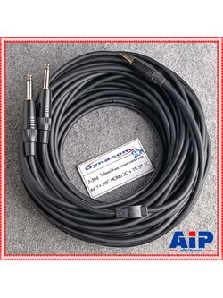 20เมตร DYNACOM สายP.TR-STออกP.MICเหล็กx2 J304 สายสัญญาณเสียง สายสัญญาณสำเร็จรูป สายP.TR-STออกP.MIC MONOx2 20M. เอไอ-ไพศาล