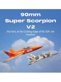 เครื่องบินไฟฟ้า FMS 90MM Super Scorpion V2 EDF (ไม่รวม แบต รีซีฟ รีโมท) RC เครื่อบินบังคับไฟฟ้า