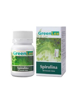 GreenLex Spirulina กรีนเล็กซ์ สาหร่ายสไปรูลินา บำรุงร่างกาย มี 250 เม็ด