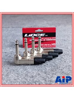 แพ็ค4ตัว P.MIC MONO ด้ามงอ YM-201L LIDGE ปลั๊กไมค์โมโนแบบงอ แจ็คไมค์โมโนตัวผู้ YM 201L YM201L เอไอ-ไพศาล