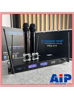 *รุ่นมีกระเป๋า* 4เสา PROEUROTECH PRO-777 ไมค์ลอยมือถือคู่UHF ไมค์ลอยปรับความถี่ มี2ช่วงความถี่ โปรยูโรเทค 4เสารับสัญญาณ PRO 777 PRO777 PRO EUROTECH เอไอ-ไพศาล