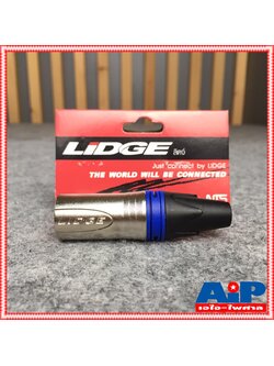 P.CANNON LIDGE YM-002C สีน้ำเงิน แจ๊ค แคนนอน XLR ตัวผู้ 3 ขา ท้ายยาง สำหรับเข้าสาย YM002C YM 002C เอไอ-ไพศาล