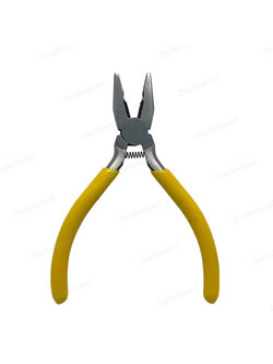 คีมปากจิ้งจก คีมปากจิ้งจกด้ามเหลือง คีมด้ามเหลืองมีฟัน คีมแบบปากจิ้งจกมีฟัน อุปกรณ์ DIY 4.5 นิ้ว