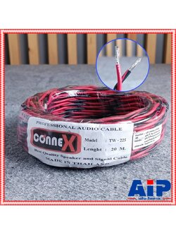 ขด20เมตร CONNEX TW-225 สายลำโพง เกลียว ดำแดง สาย ลำโพง TW225 TW 225 2x2.5 mm 2 x 2.5 ทองแดงแท้ ผลิตในไทย เอไอ-ไพศาล