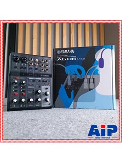 YAMAHA AG-06MK2B สีดำ MIXER มิกเซอร์สตรีมมิกแบบสด 6 ช่องพร้อมอินเตอร์เฟสเสียง USB AG 06 MK 2 B AG06MK2B เอไอ-ไพศาล