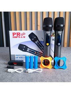 PROPLUS RC-80 ไมค์ลอยคู่ ชาร์จแบตได้ทั้งไมค์และตัวรับ RC 80 RC80 ไมโครโฟนไร้สาย ด้ามโลหะ ไมค์ลอย UHF ไมค์ถือ จูนคลื่นได้ PRO PLUS เอไอ-ไพศาล
