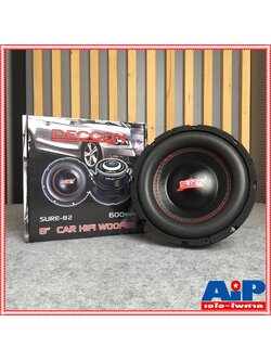 ลดล้างสต็อค DECCON SURE-82 ลำโพงซับรถยนต์ 8นิ้ว ที่ 600 วัตต์ SURE82 SURE 82 ซับวูฟเฟอร์รถยนต์ วอยซ์คู่ 4+4โอห์ม เอไอ-ไพศาล