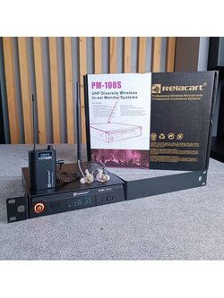 Relacart PM-100S Wireless Ear Monitor PM 100S PM100S ระบบอินเอียร์มอนิเตอร์ไร้สาย UHF หูฟัง ช่วงความถี่ 694 – 704MHz เอไอ-ไพศาล