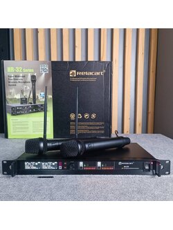 Relacart HR-32 ไมค์ลอยคู่ ไมค์ไร้สายคู่ ความถี่ UHF ไมโครโฟน ไมค์ไร้สาย ไมค์ลอย มือถือคู่ รีลาคาร์ท HR 32 HR32 เอไอ-ไพศาล