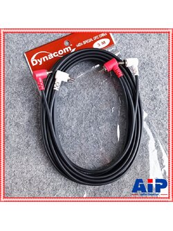 3เมตร DYNACOM RCA4หัว งอ+งอ 3M J015 สาย แจ็คRCA AV 4หัว สายสัญญาณ สายแจ็ค AVแบบงอ ไดน่าคอม เอไอ-ไพศาล