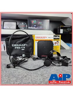 DECCON PWS178 เครื่องเสียงคาดเอว บลูทูธ ตู้ลำโพงอเนกประสงค์ Deccon PWS-178 USB Bluetooth FM MIC REC ตู้ลำโพงอัดเสียง ตู้คาดเอว ตู้เพลง ตู้ลำโพงพร้อมไมค์ ไมค์ครอบหู ลำโพง