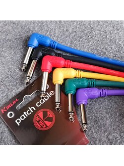 KIRLIN I6-243 สายพ่วงเอฟเฟคกีต้าร์ ชุด6เส้น 6สี ยาว15เซนติเมตร สายต่อเอฟเฟคกีตาร์ หัวงอ/หัวงอ 24awg สายสัญญาณกีต้าร์ เอไอ-ไพศาล