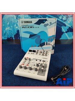 YAMAHA AG-06MK2W สีขาว MIXER มิกเซอร์ 6 ช่องสัญญาณพร้อมอินเตอร์เฟสเสียงแบบ USB ยามาฮ่า AG 06 MK 2 W AG06MK2W เอไอ-ไพศาล