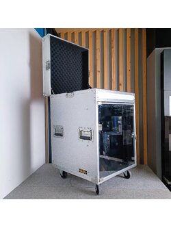 ตู้ RACK F-12UM-BD สีอลูมิเนียม มีล้อ มีฝาอะคริลิค ตู้แร็ค ตู้RACK กล่องใส่เครื่องเสียง กล่องแร็ค F 12UM BD F12UMBD เอไอ-ไพศาล