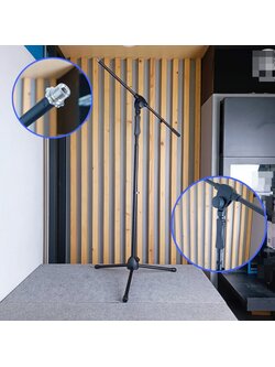 NTS ST-102 ขาตั้งไมค์บูม AUTO LOCK ขาไมค์ตั้งพื้น ขาไมค์บูม ขาไมค์ ขาตั้งไมโครโฟน ST 102 Boom Microphone Stand ST102 เอไอ-ไพศาล