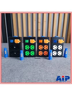 4สีให้เลือก TECHCRON BOX-4 POWER CON ปลั๊กเขียว สวิทซ์เขียว/ปลั๊กดำ สวิทซ์น้ำเงิน/ปลั๊กขาว สวิทซ์น้ำเงิน/ปลั๊กส้ม สวิทซ์ส้ม เพาเวอร์คอน กล่องปลั๊กไฟ ปลั๊กพ่วง 4 ช่อง แถมฟรี ปลั๊กเพาเวอร์คอน BOX 4 BOX4 เอไอ-ไพศาล