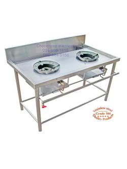 เตาแก๊ส สเตนเลส 2 หัว