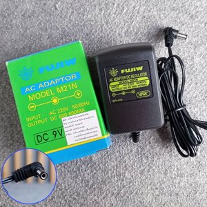 Adaptor FUJIW M21N 9V (ขั้ว -ใน +นอก) negative polarity 800mA มีเรคกูเลเตอร์ ให้ไฟเรียบ M 21 N อะแด๊บเตอร์ เอฟเฟคกีต้าร์