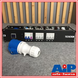 TECHCRON C9 / VERACK.32B 2U ชุดโหลดไฟ ชุดจ่ายไฟ AC 32A ชุดโหลดไฟใช้งานกับเพาเวอร์แอมป์ สินค้าโรงงาน MEGATECH