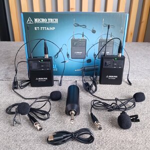 MICROTECH ET-777A/HP ไมค์ลอย แบบหนีบคู่ UHF เครื่องรับเล็ก ไมค์คาดหู ไมค์โครโฟน ไมค์ลอย ไมโคร เทค ET 777A/HP ET777A/HP เอไอ-ไพศาล