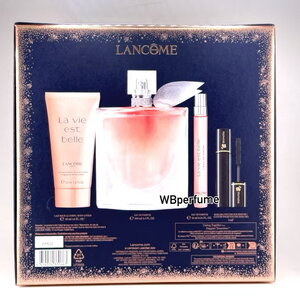 ชุดน้ำหอม Lancome La vie est belle edp 100ml , น้ำหอมขนาดพกพา 10ml , body lotion 50ml , มาสคาร่า