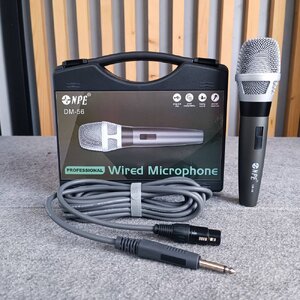 NPE DM-56 ไมค์สาย ไมค์โครโฟน พร้อมสาย4.5เมตร DM 56 ไมค์ร้องเพลงไมค์แบบสาย ด้ามไมค์เนื้อโลหะ DM56 เอไอ-ไพศาล