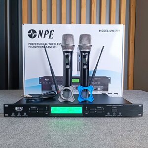 NPE UW-777 ไมค์ลอยคู่ ไมโครโฟนไร้สาย ถือคู่ UW 777 เอ็นพีอี Wirless Microphone UW777 เอไอ-ไพศาล