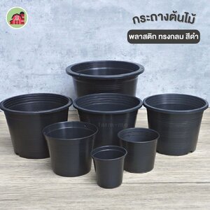 04 กระถางพลาสติกสีดำ