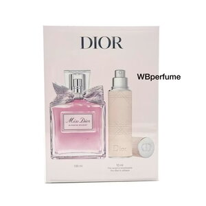 น้ำหอม แท้100% Set Christian Dior Miss Dior Blooming Bouquet EDT 100 ml. + 10 ml. Travel Spray Refillable