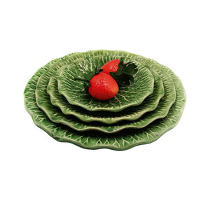 จานชามเซรามิคสีเขียว (Ceramic Dishware : Natural Green)