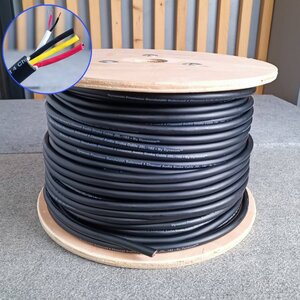 ล้อ100เมตร สายมัลติคอร์ 4คอร์ JSL-182 สีดำ 100เมตร สายสัญญาณเสียง สาย4คอร์ JSL182 JSL 182 Multicore Cable เอไอ-ไพศาล