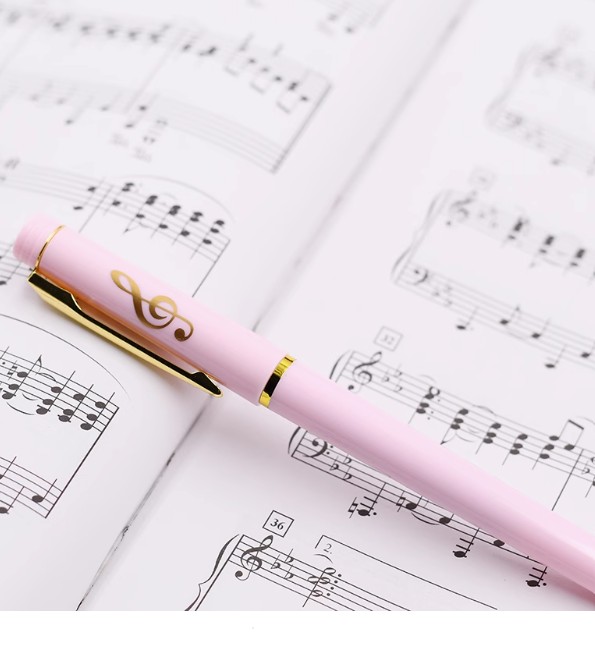 ของขวัญ ของชำร่วยงานแต่งงาน ตัวโน้ต กุญแจซอล ปากกาเจล ลายตัวโน้ตสีทอง สวยหรู พรีเมี่ยม 416453