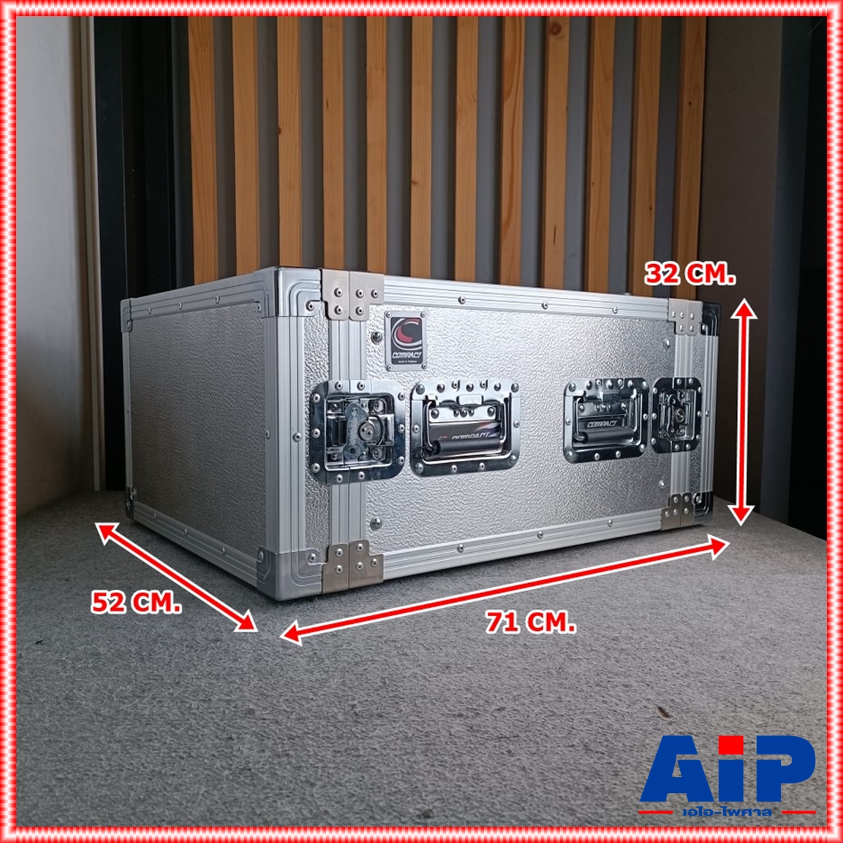 COMPACT B-6U 2ฝาหน้า-หลัง ลึก21" ผิวอลูมิเนียม แร็ค กล่องใส่เครื่องเสียง แร็คลึก21นิ้ว RACK6U เอไอ-ไพศาล