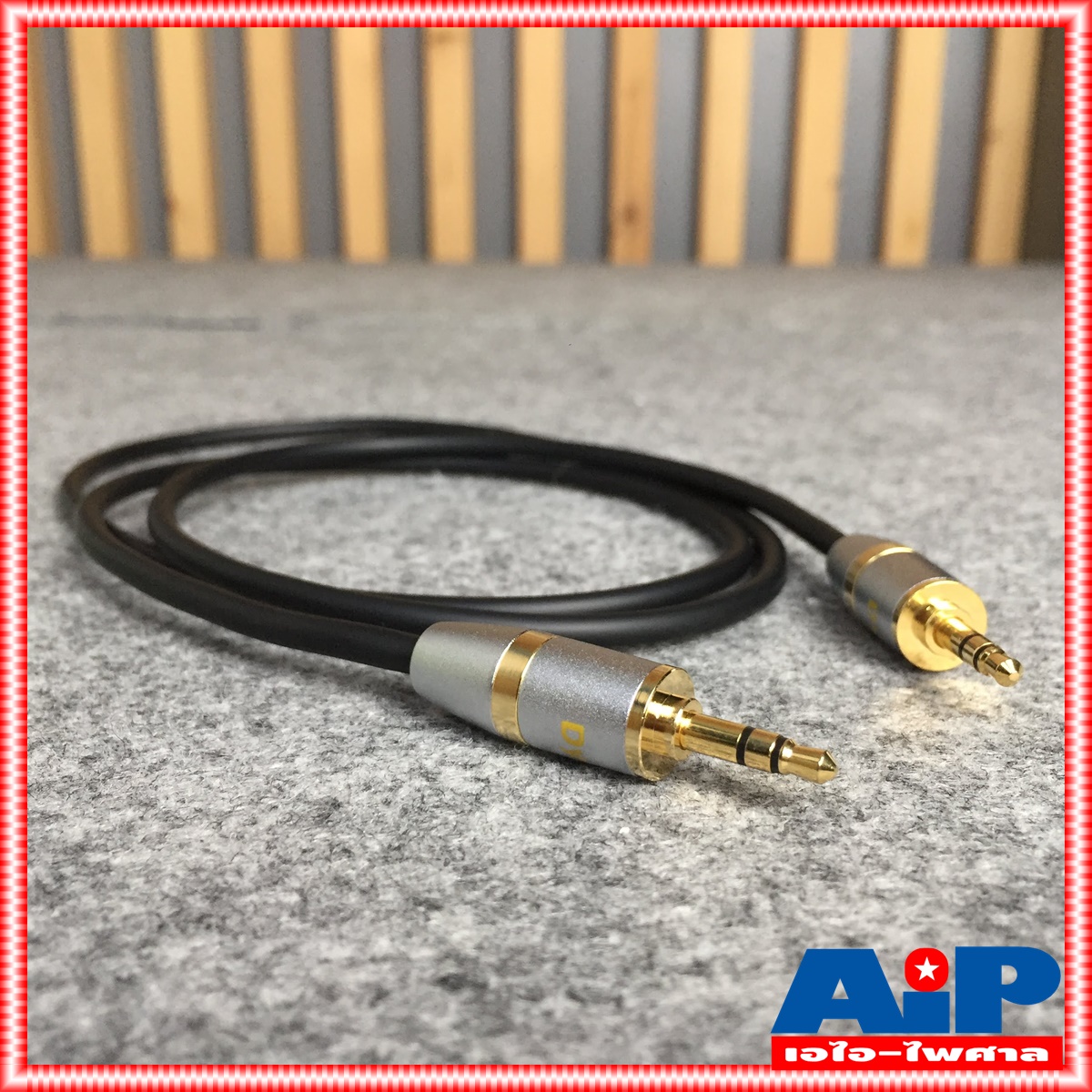 1เมตร DYNACOM J049 สาย TR-ST หัวท้าย GS005 สาย สัญญาณ เสียง สายสัญญาณ TR-STหัวท้าย ไดน่าคอม เอไอ-ไพศาล